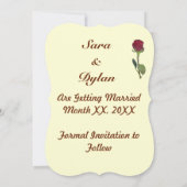 Romantische Goldene Blockaden - Herz, Foto, Rote R Einladung (Rückseite)