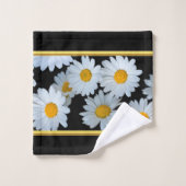 Romantische goldene Goldfolie mit schwarz Badhandtuch Set (Waschlappen)