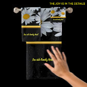 Romantische goldene Goldfolie mit schwarz Badhandtuch Set