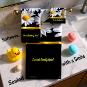 Romantische goldene Goldfolie mit schwarz Badhandtuch Set