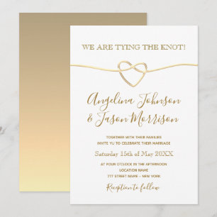 Romantische Goldene Hochzeit Einladung