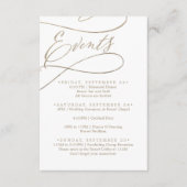 Romantische Goldene Hochzeit Wochenende Veranstalt Begleitkarte (Vorderseite)