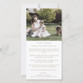 Romantische Goldene Weihnachts-Foto-Familiennachri Feiertagskarte (Rückseite)