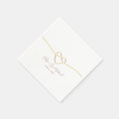 Romantische Goldfelsenhochzeit Serviette (Ecke)