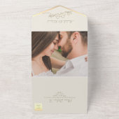 Romantische Goldfoil-Hochzeit All In One Einladung (Außenbereich)