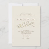 Romantische Goldhochzeit Einladung (Vorderseite)