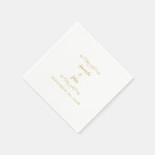 Romantische Goldhochzeit Eleganter Delikatessen Em Serviette (Ecke)