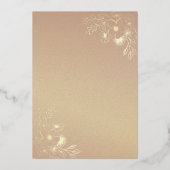 Romantische Goldhochzeit Folieneinladung (Rückseite)