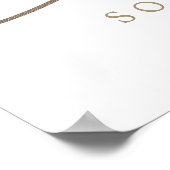 Romantische Goldkalligrafie Blühe Begrüßung Poster (Ecke)