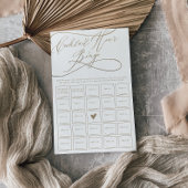 Romantische Goldkalligrafie Cocktail Hour Bingo Sp Flyer