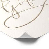 Romantische Goldkalligrafie | Elfenbeinkarten und Poster (Ecke)