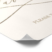 Romantische Goldkalligrafie | Elfenbeinküste Gastg Poster (Ecke)