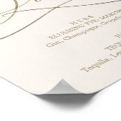 Romantische Goldkalligrafie | Elfenbeinsignaturget Poster (Ecke)