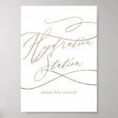 Romantische Goldkalligrafie-Hydratation Poster (Vorne)