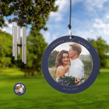Romantische Goldkalligrafie Navy Blue Foto Hochzei