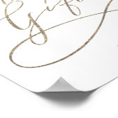 Romantische Goldkalligraphie-Karten und Geschenke- Poster (Ecke)