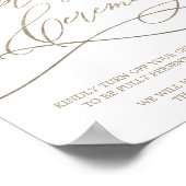 Romantische Goldkalligraphie - Unplugged Zeremony  Poster (Ecke)