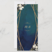 Romantische Goldmedailkarte zum Hochzeitstag (Rückseite)