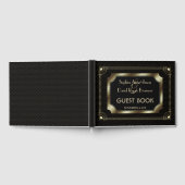 Romantische Goldmedaille Gatsby Art Deco 20s Hochz Gästebuch (Voll)