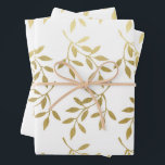 Romantische Goldmedaille Geschenkpapier Set<br><div class="desc">Elegante Hochzeitsgeschenke in einem Imitat goldenen botanischen Blattmuster macht eine phantastische Präsentation. Ideal für Neuvermählte,  Brautpartys,  Polterabende,  neue Zuhause,  Verlobung-Duschen und vieles mehr.</div>