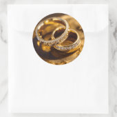 Romantische Goldmedaille Runder Aufkleber (Tasche)