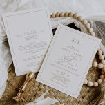 Romantische Goldmonogramm Einladung<br><div class="desc">Diese romantische goldfarbene, doppelseitige Einladung ist perfekt für eine einfache Hochzeit. Das moderne klassische Design besticht durch extravagante Wirbel und skurrile Schnörkel mit herrlich eleganten, handgezeichneten Imitaten, die auf Champagner-Goldfolie-Typografie setzen. Rett Papier, indem man die Details auf der Rückseite der Hochzeitseinladung statt auf einer separaten Kapselkarte angibt. Geben Sie auch...</div>