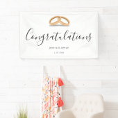 Romantische Goldringe Gratulation Banner (Insitu)