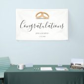 Romantische Goldringe Gratulation Banner (Messeveranstaltung)