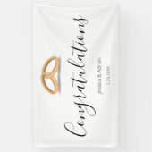 Romantische Goldringe Gratulation Banner (Vertikal)