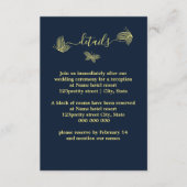 Romantische Goldschmetterlinge Begleitkarte (Vorderseite)