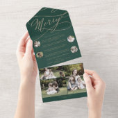 Romantische Goldschmiedekunst - Multi-Foto-Urlaub All In One Einladung (Abreißen)