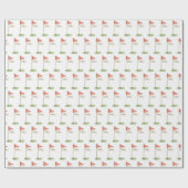 Romantische Golf Flagge "Ich will" Golf-Geschenk z Geschenkpapier (Flach)