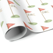 Romantische Golf Flagge "Ich will" Golf-Geschenk z Geschenkpapier (Rolleneckpunkt)
