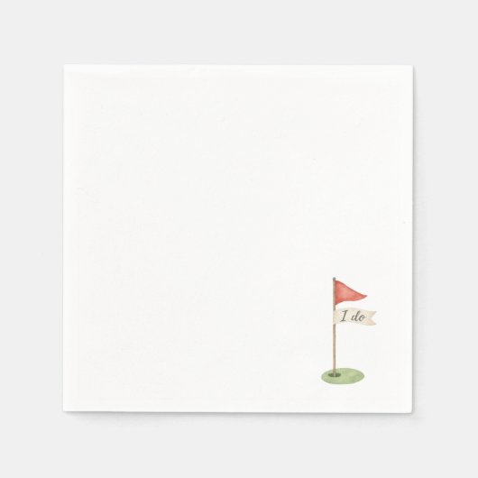 Romantische Golf Flagge "Ich will" Golf-Geschenk z Serviette (Vorderseite)