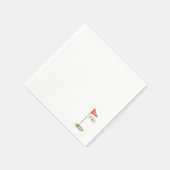 Romantische Golf Flagge "Ich will" Golf-Geschenk z Serviette (Ecke)