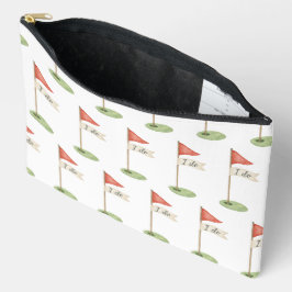 Romantische Golf Flagge "Ich will" Golf-Geschenk z Zubehörtasche