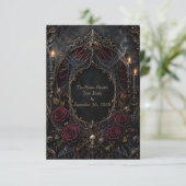 Romantische gothische RSVP-Karte (Stehend Vorderseite)