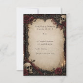 Romantische gothische RSVP-Karte (Rückseite)