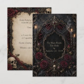 Romantische gothische RSVP-Karte (Vorne/Hinten)