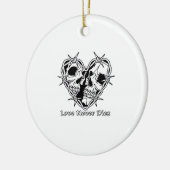 Romantische Gotik für Paare Keramik Ornament (Links)