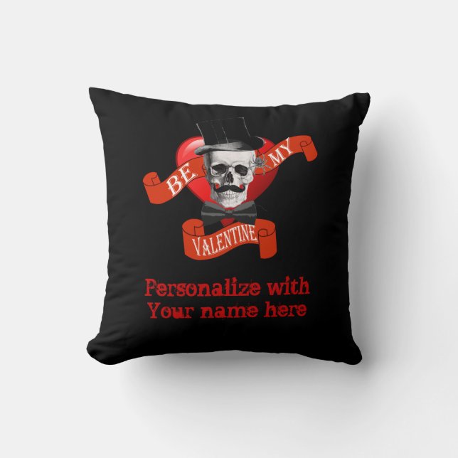 Romantische Gotik oder Steampunk Valentine Kissen (Vorderseite)