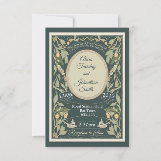 Romantische Gotik, Regencycore, Regenzeit, Klassik Einladung (Vorderseite)