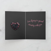 Romantische Gotik und melancholische Schwarze Rose Karte (Innenseite)