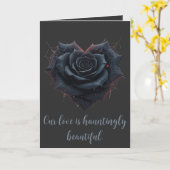 Romantische Gotik und rätselhafte Schwarze Rose Karte (Gelbe Blume)