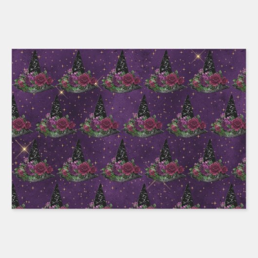 Romantische Gotische Hexe und Rose um Mitternacht Geschenkpapier Set (Vorderseite 2)