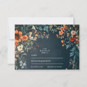 Romantische gotische Hochzeit RSVP Karte (Vorderseite)