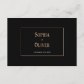 Romantische gotische Hochzeitsstipps - Minimalisti Begleitkarte (Rückseite)