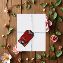 Romantische gotische Ikone: Herz, Rose, Schädel.
