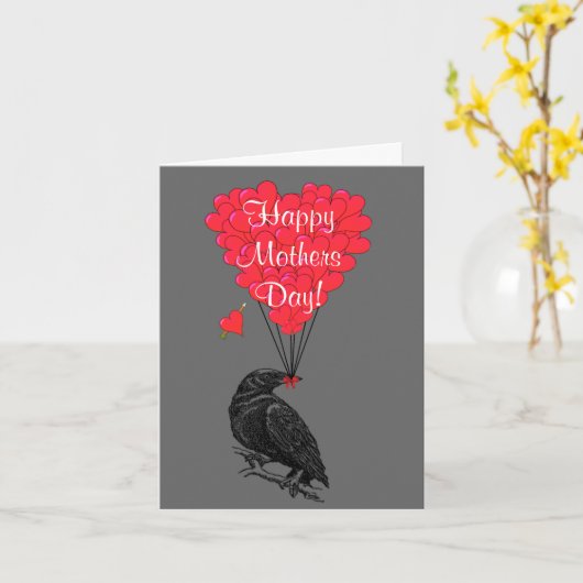 Romantische gotische Krähmütter Karte (Gelbe Blume)