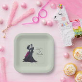 Romantische Gotische Liebhaber der Hochzeit Pappteller (Party)